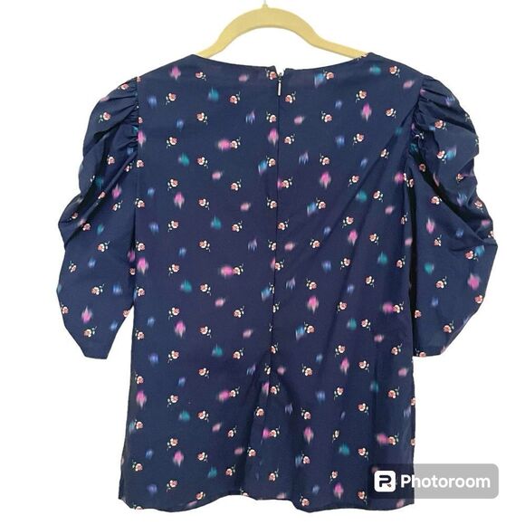 Rebecca Taylor Floral Puff Sleeve Blouse - Picture 7 of 10